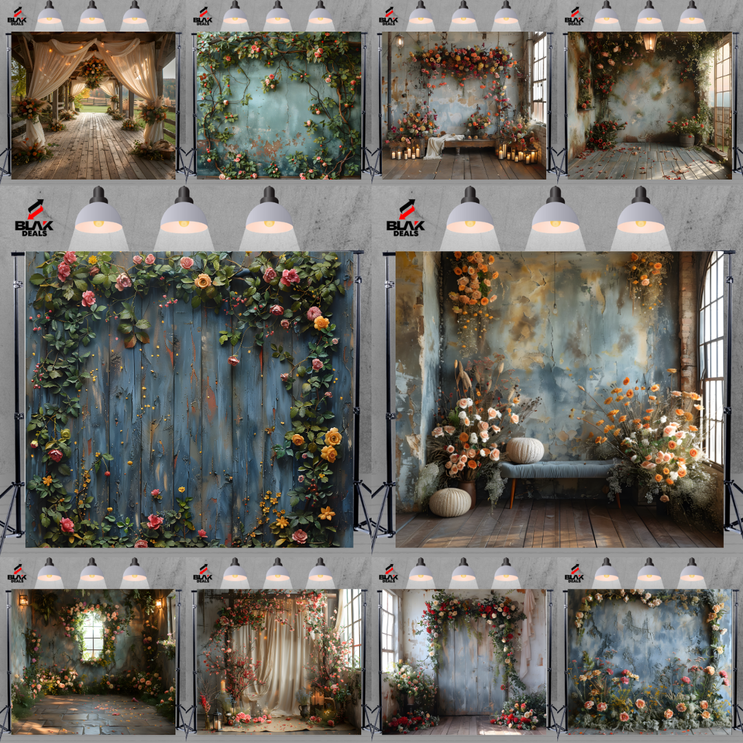Floral Boho Boho Family Maternity Couple Photography Backdrop Photoshoot | BLAK Deals