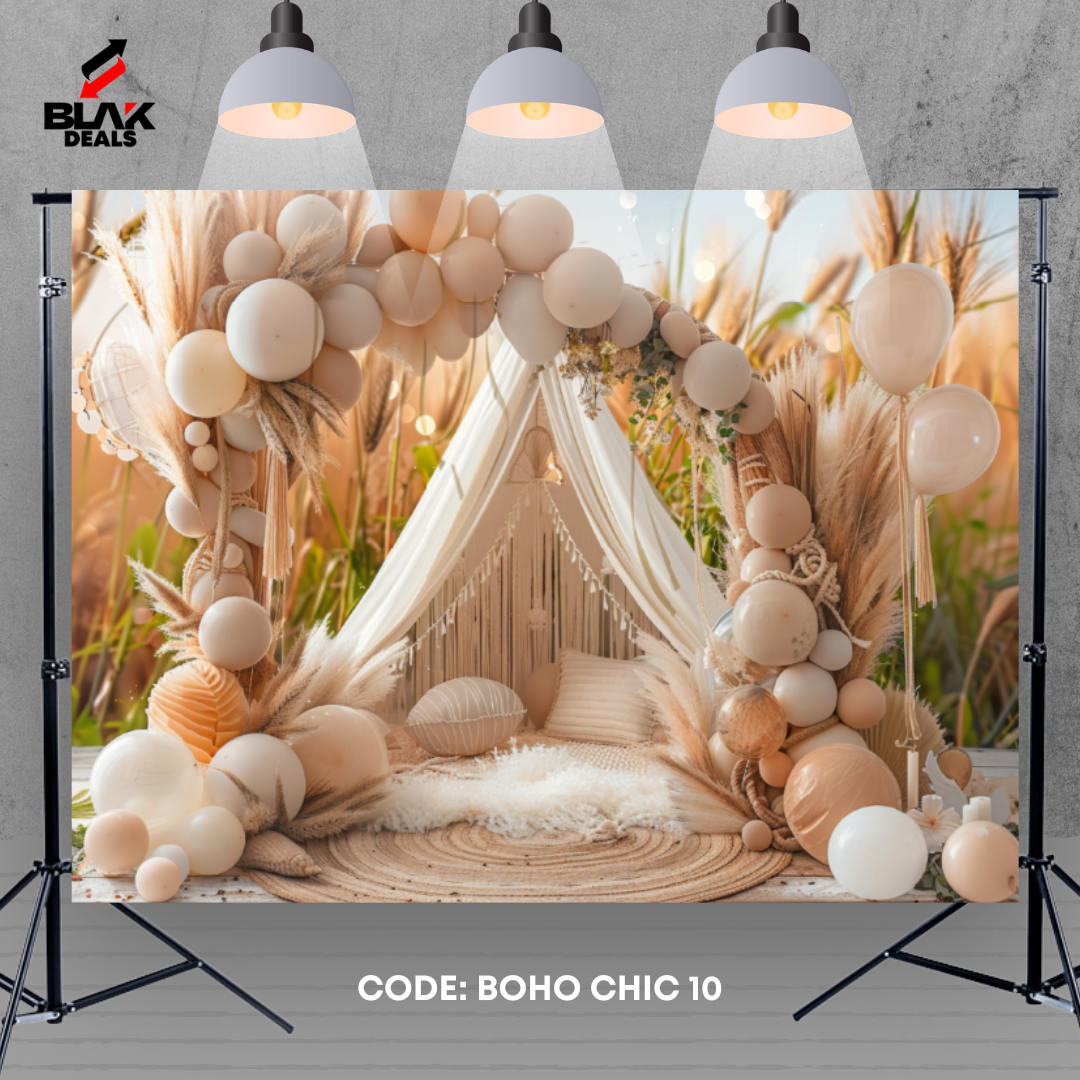 Elegant Chic Boho Family Maternity Couple  Beige Photography Backdrop Photoshoot | BLAK Deals