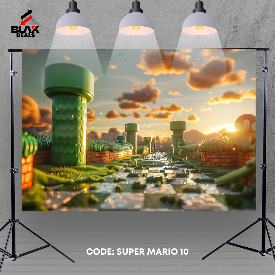 Super Mario Kids Toddler Newborn Photography Backdrop Photoshoot | BLAK Deals