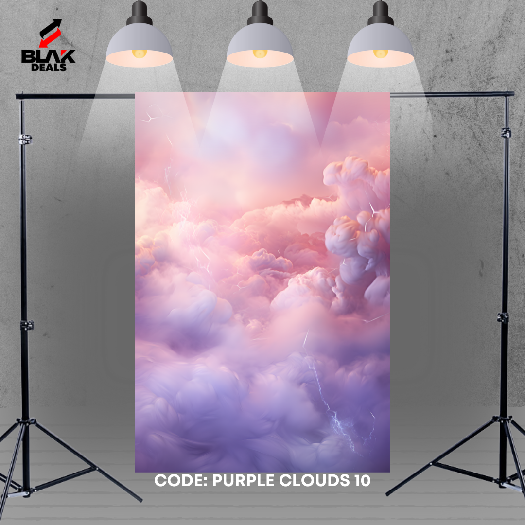 Purple Pink Heaven Clouds Maternity Portrait Photography Backdrop Photoshoot | BLAK Deals