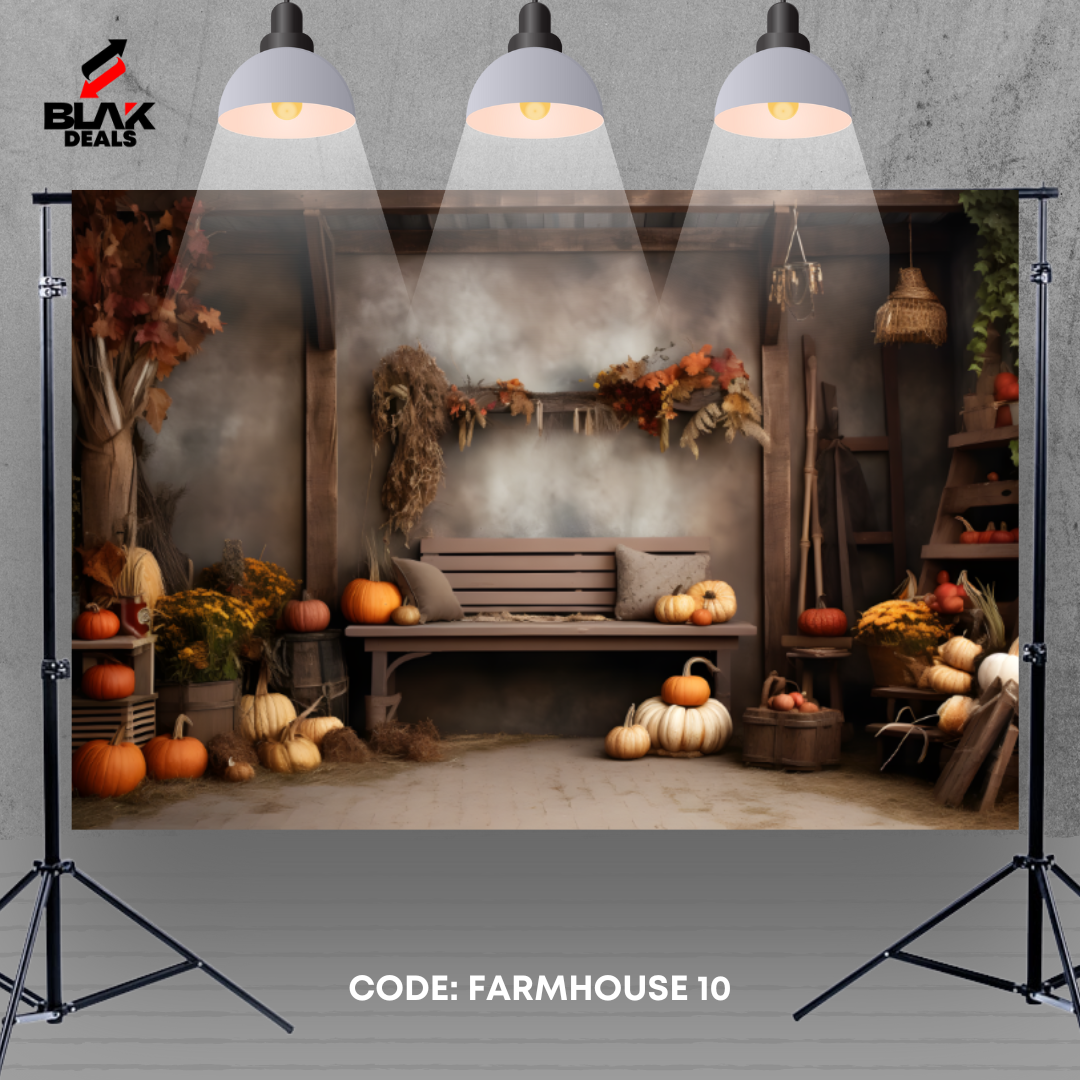 Farm House Family Maternity Couple Fall Photography Backdrop Photoshoot | BLAK Deals