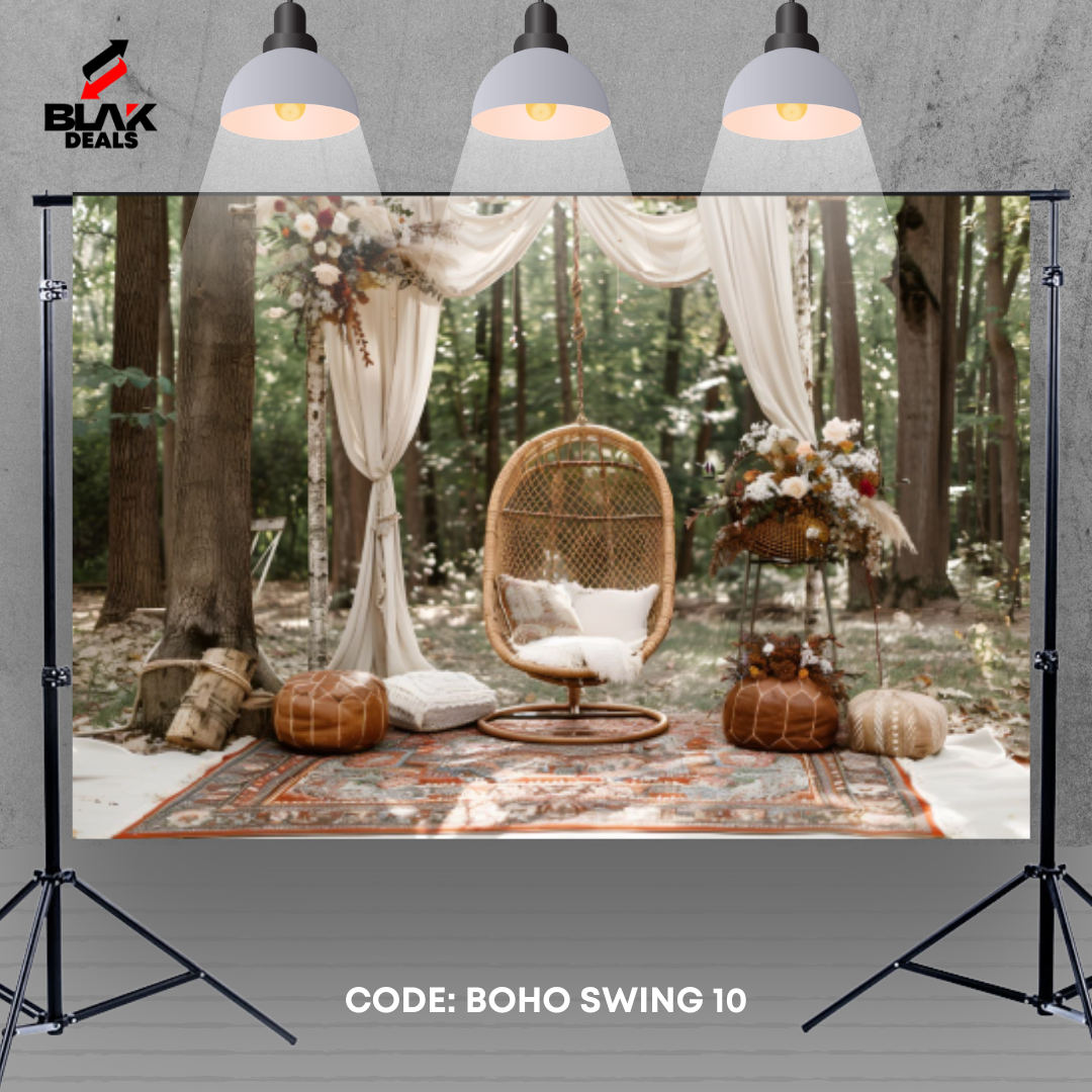 Swing Garden Boho Family Maternity Couple  Photography Backdrop Photoshoot | BLAK Deals