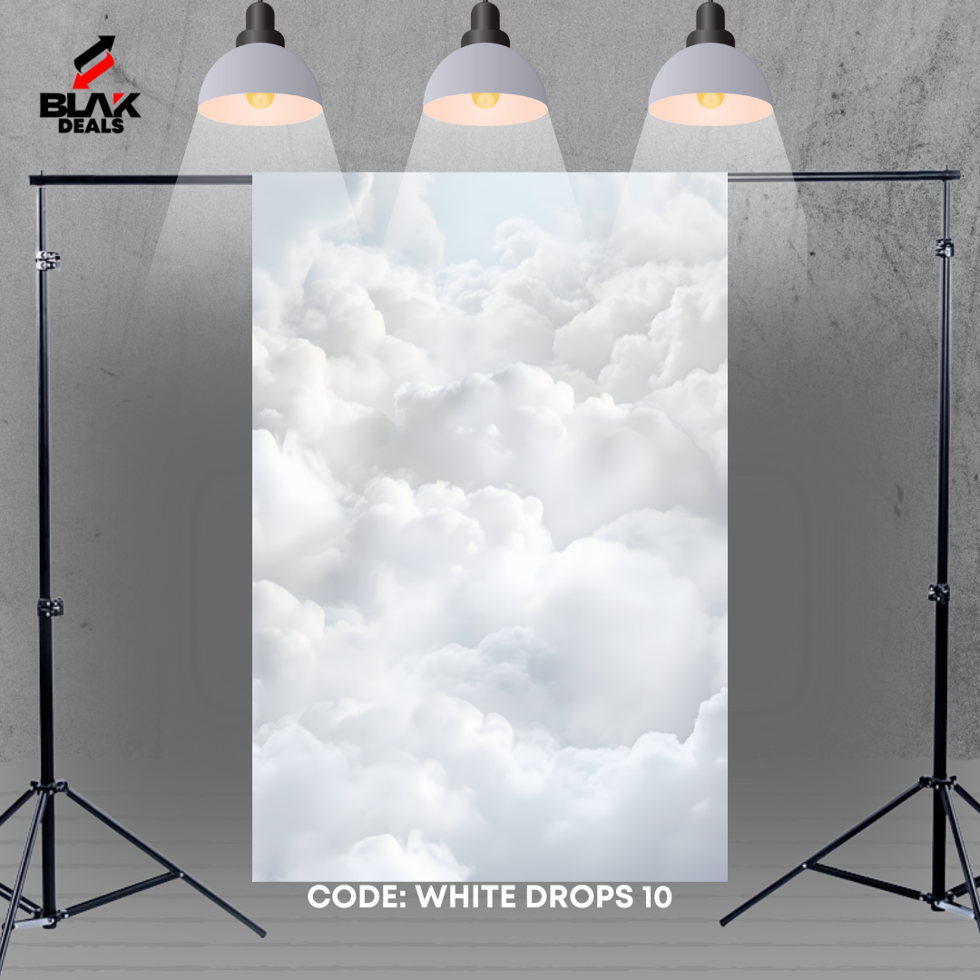 White Clouds Heaven Sky Maternity Portrait Photography Backdrop Photoshoot | BLAK Deals