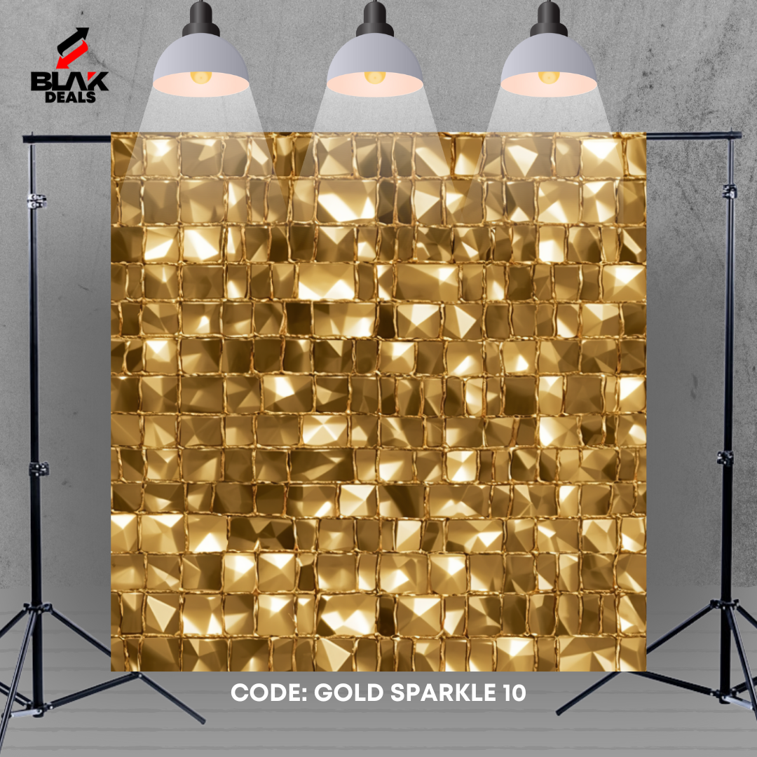 Gold Sparkle Bokeh Family Maternity Couple Photography Backdrop Photoshoot | BLAK Deals