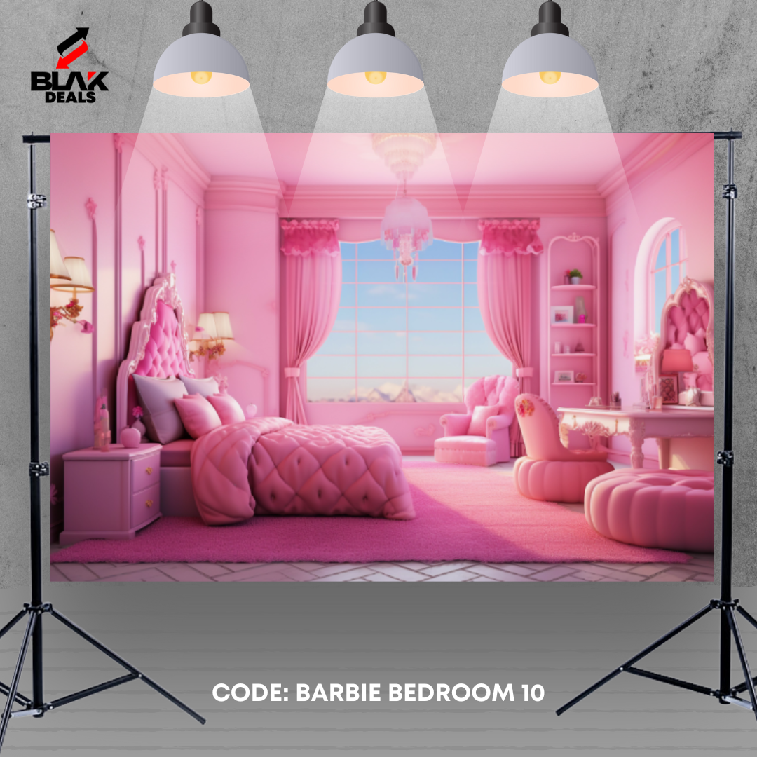 Barbie Pink Bathroom Kids Newborn Toddler Portrait Photography Backdrop Photoshoot | BLAK Deals