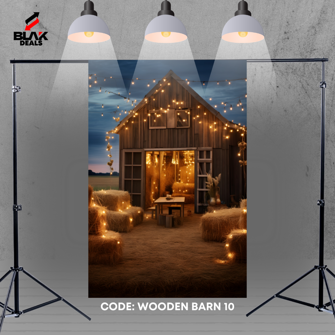 Wooden Barn Wedding Family Maternity Couple Fall Photography Backdrop Photoshoot | BLAK Deals