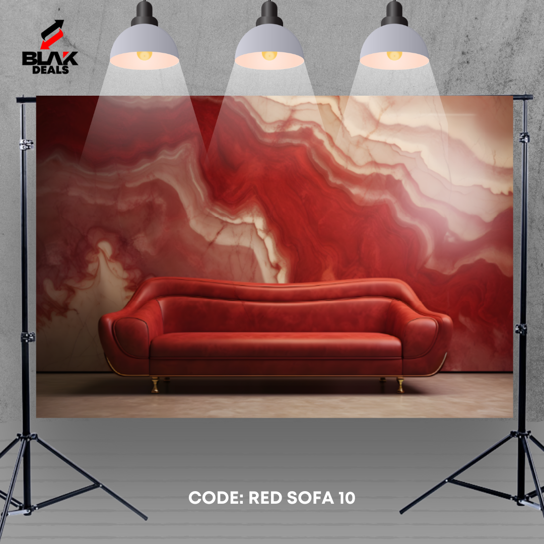 Red Sofa Room Marble Family Maternity Couple Photography Backdrop Photoshoot | BLAK Deals