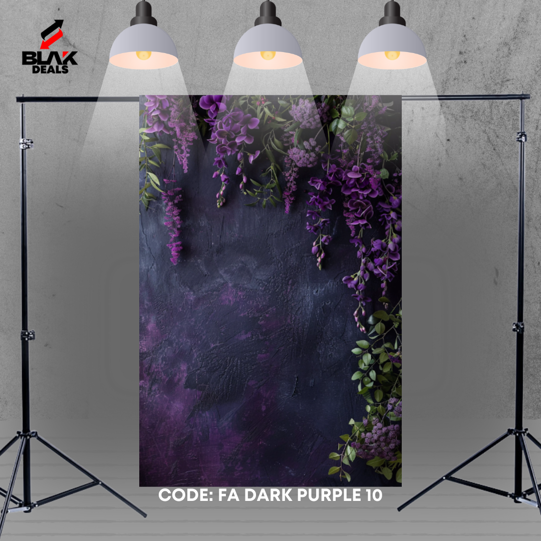 Purple Textured Floral Family Maternity Couple Portrait Photography Backdrop Photoshoot | BLAK Deals