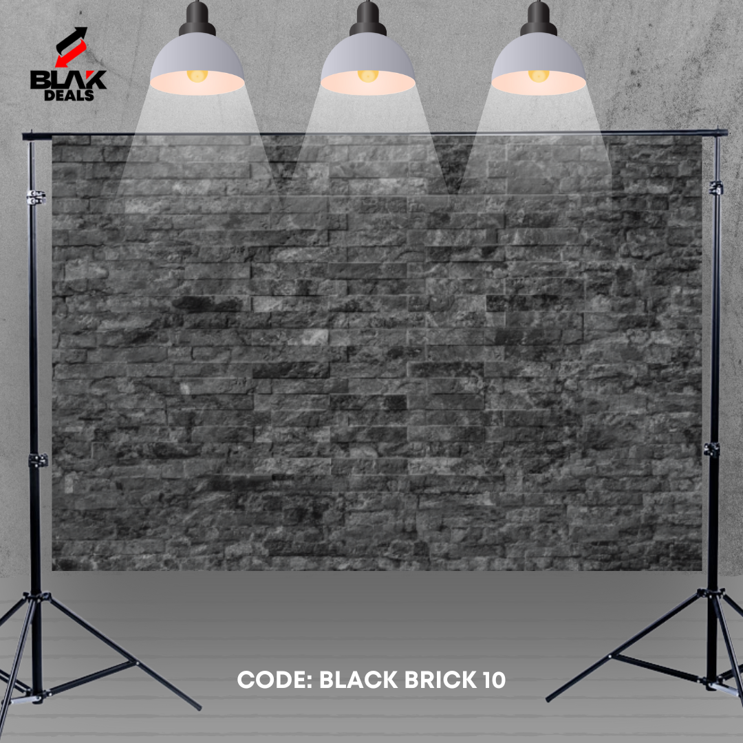Black Bricks Floor Photography Backdrop Photoshoot | BLAK Deals