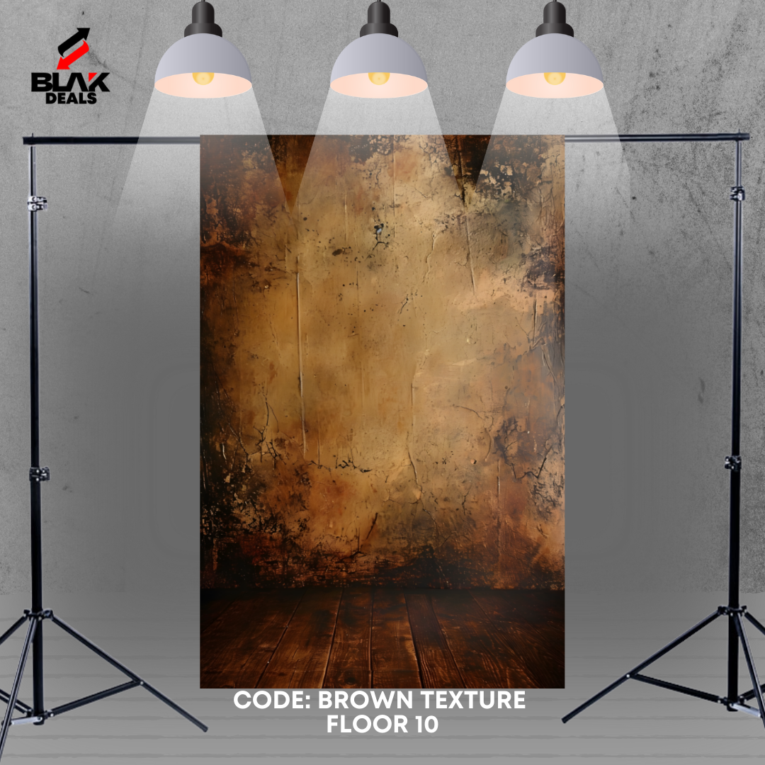 Brown w/ Floor Texture Family Couple Portrait Maternity Photography Backdrop Photoshoot | BLAK Deals