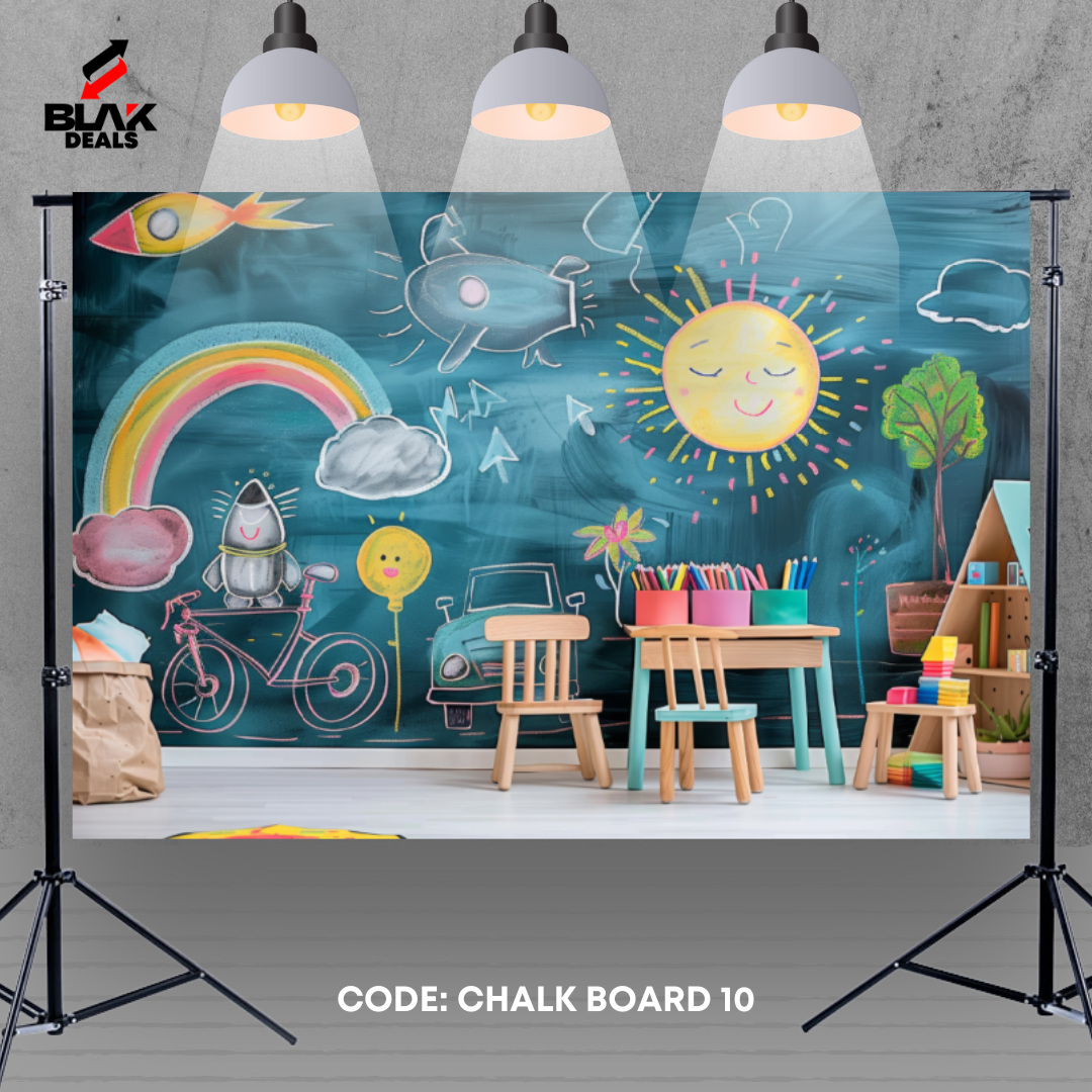 Chalk Board Student Back to School Kids Newborn Toddler Photography Backdrop Photoshoot | BLAK Deals
