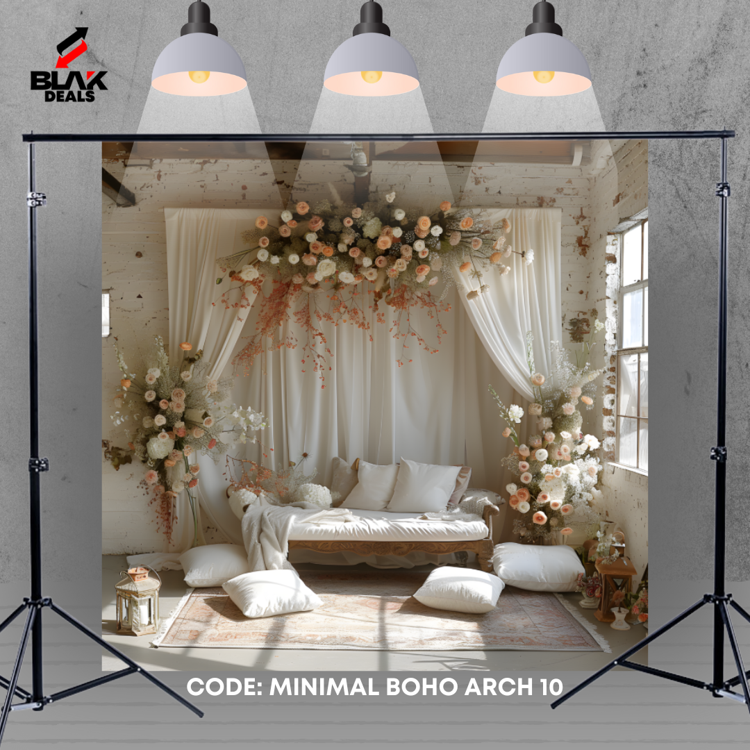 Minimalist Boho Boho Arc Family Maternity Minimal Beige Photography Backdrop Photoshoot | BLAK Deals