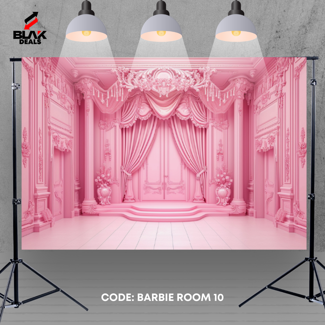 Barbie Pink Room Kids Newborn Toddler Portrait Photography Backdrop Photoshoot | BLAK Deals