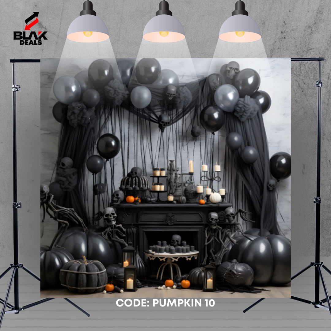 Pumpkin Halloween Photography Backdrop Photoshoot | BLAK Deals