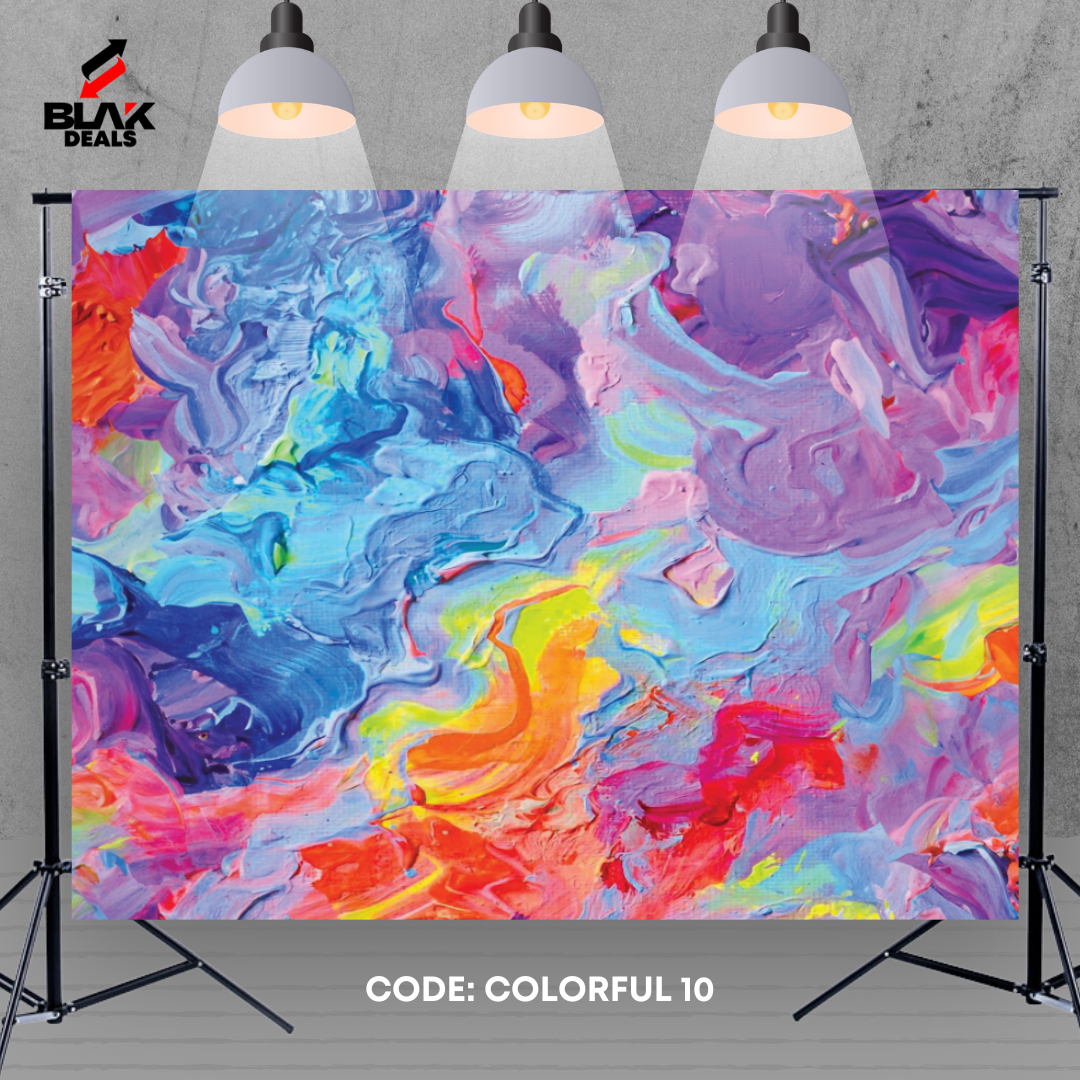 Colorful Abstract Textured Maternity Portrait Photography Backdrop Photoshoot