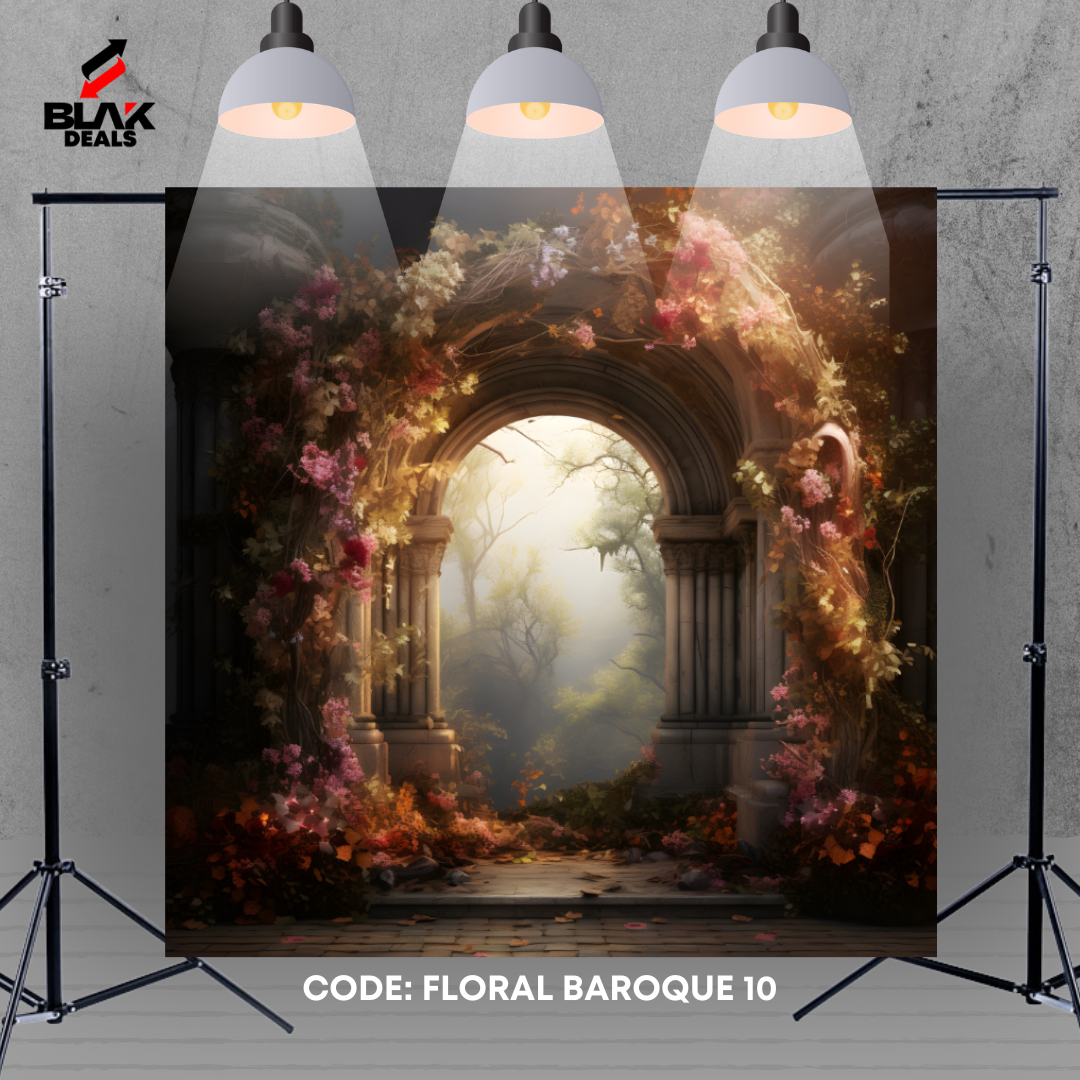 Floral Arc Frame Forest Family Maternity Couple Photography Backdrop Photoshoot | BLAK Deals