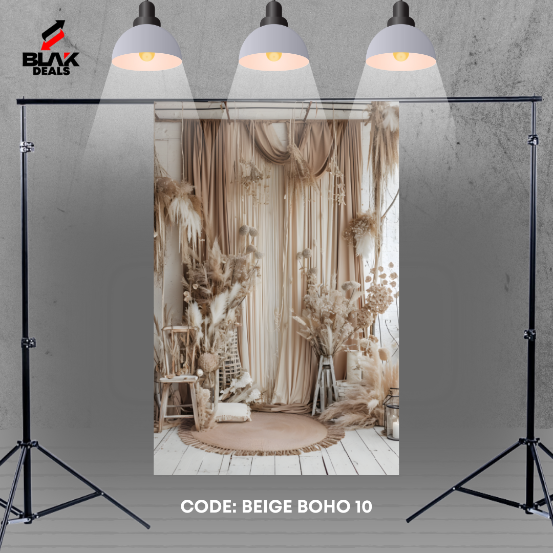 Wall Room Boho Family Maternity Couple Beige Photography Backdrop Photoshoot | BLAK Deals