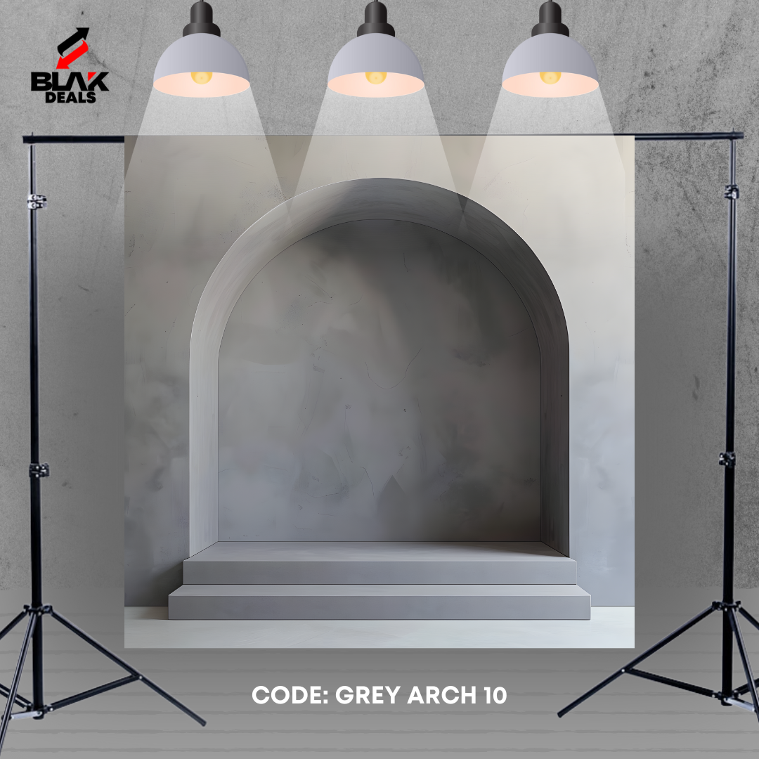 Grey Arches Minimalist Arc Family Maternity Minimal GreyPhotography Backdrop Photoshoot | BLAK Deals