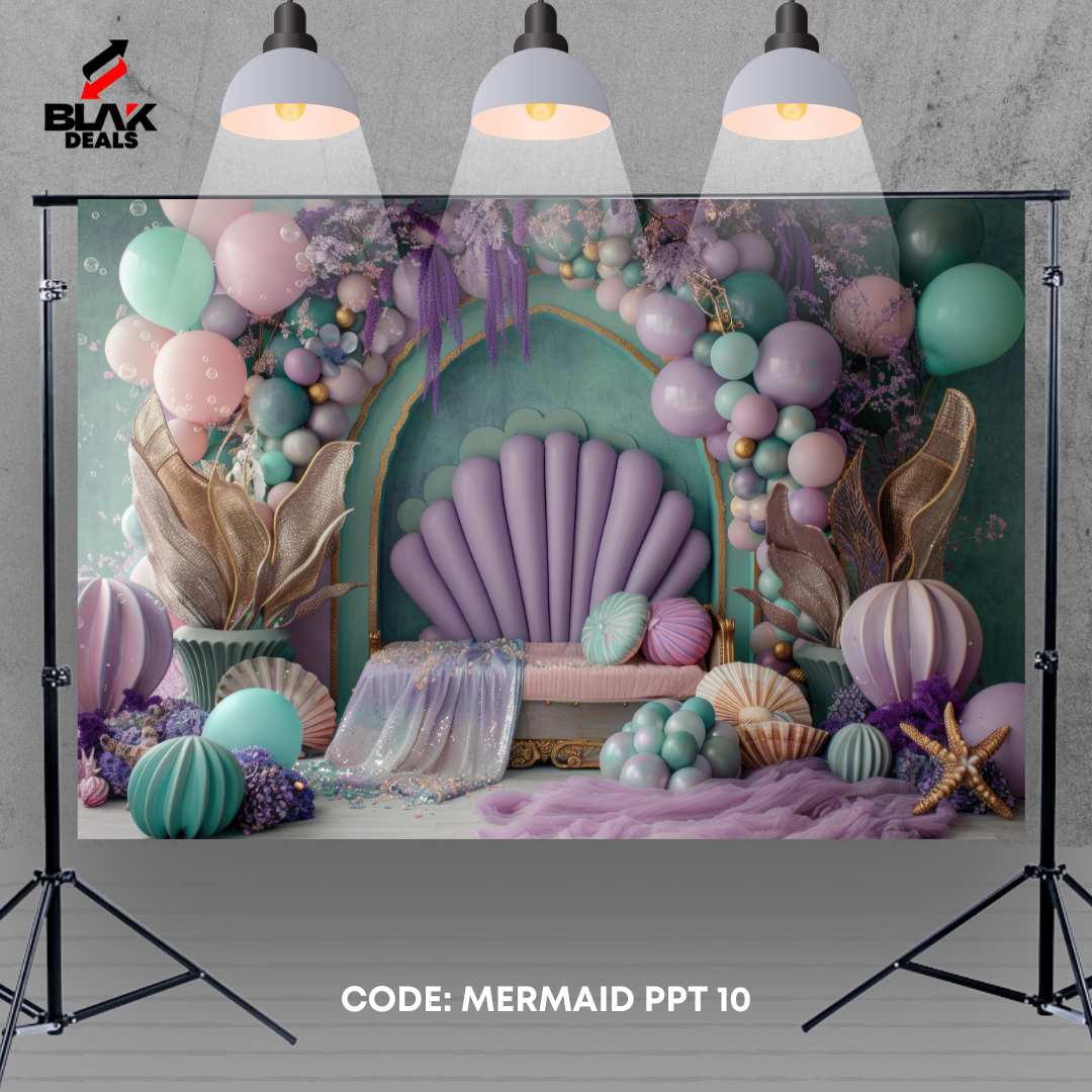 Mermaid Underwater World Kids Newborn Toddler Photography Backdrop Photoshoot | BLAK Deals