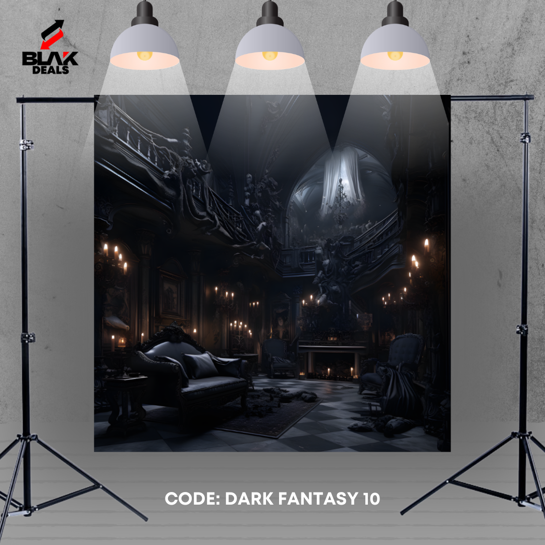 Dark Fantasy Halloween Photography Backdrop Photoshoot | BLAK Deals