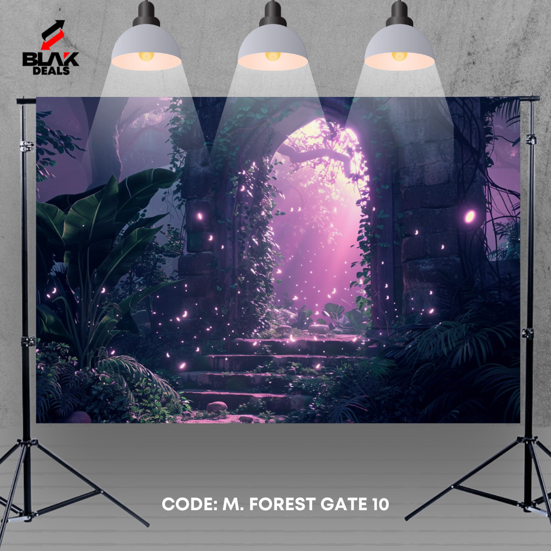 Magical Forest Gate Jungle Maternity Family Couple Photography Backdrop Photoshoot | BLAK Deals