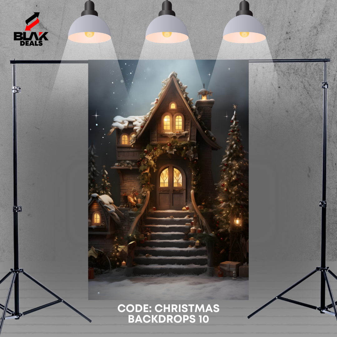 Christmas Family Couple Photography Backdrop Photoshoot | BLAK Deals