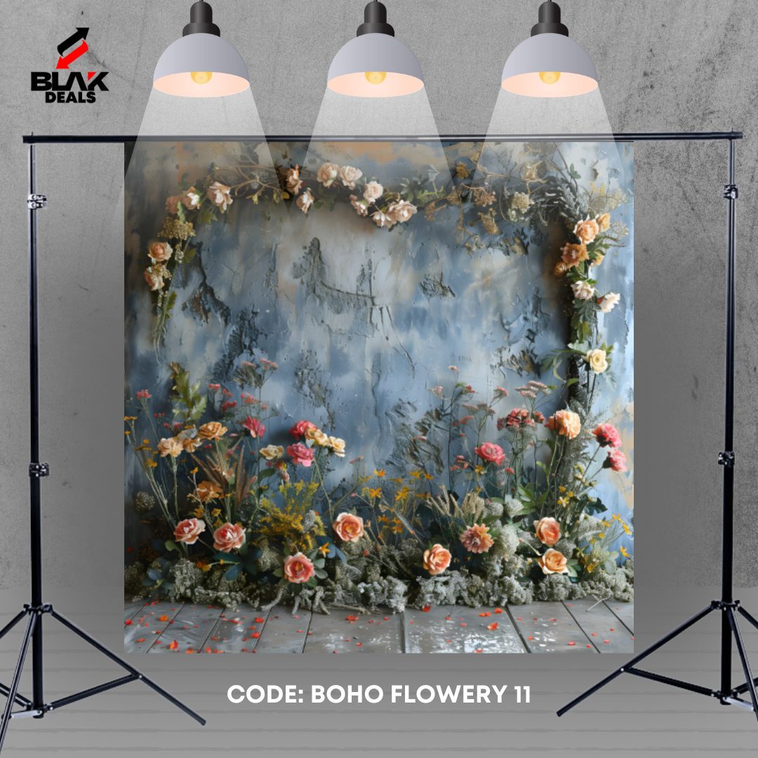 Floral Boho Boho Family Maternity Couple Photography Backdrop Photoshoot | BLAK Deals