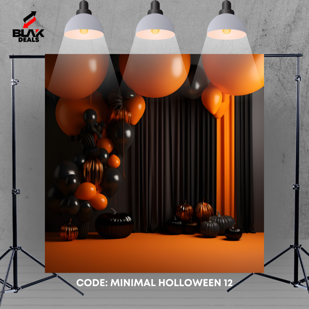Minamalistic Halloween Photography Backdrop Photoshoot | BLAK Deals