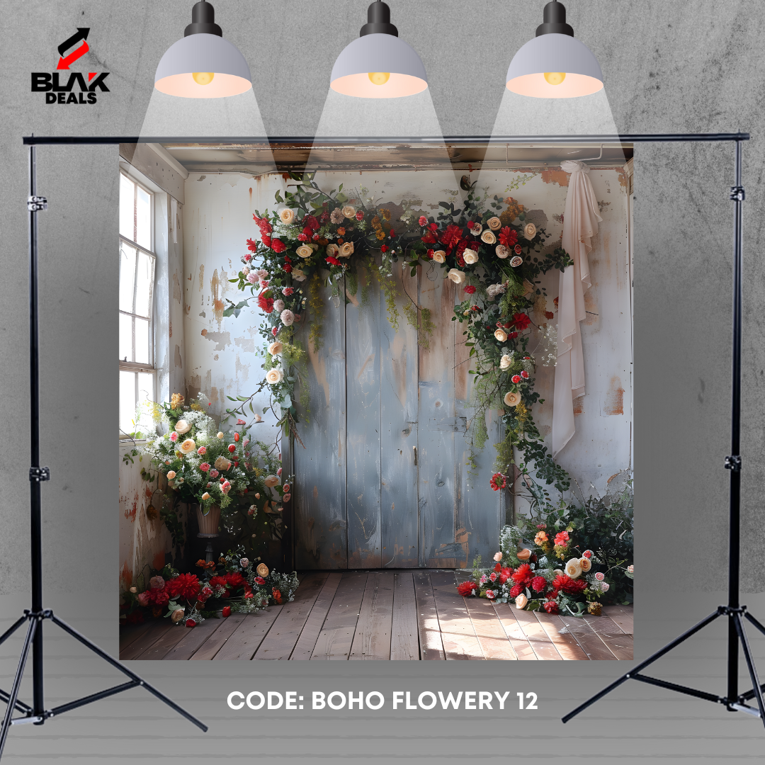 Floral Boho Boho Family Maternity Couple Photography Backdrop Photoshoot | BLAK Deals