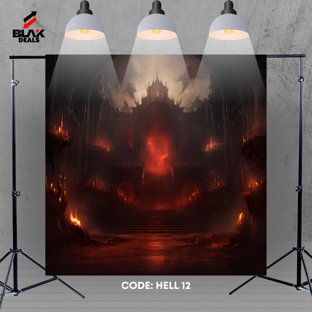 Hell Halloween Photography Backdrop Photoshoot | BLAK Deals