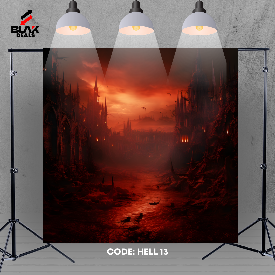 Hell Halloween Photography Backdrop Photoshoot | BLAK Deals
