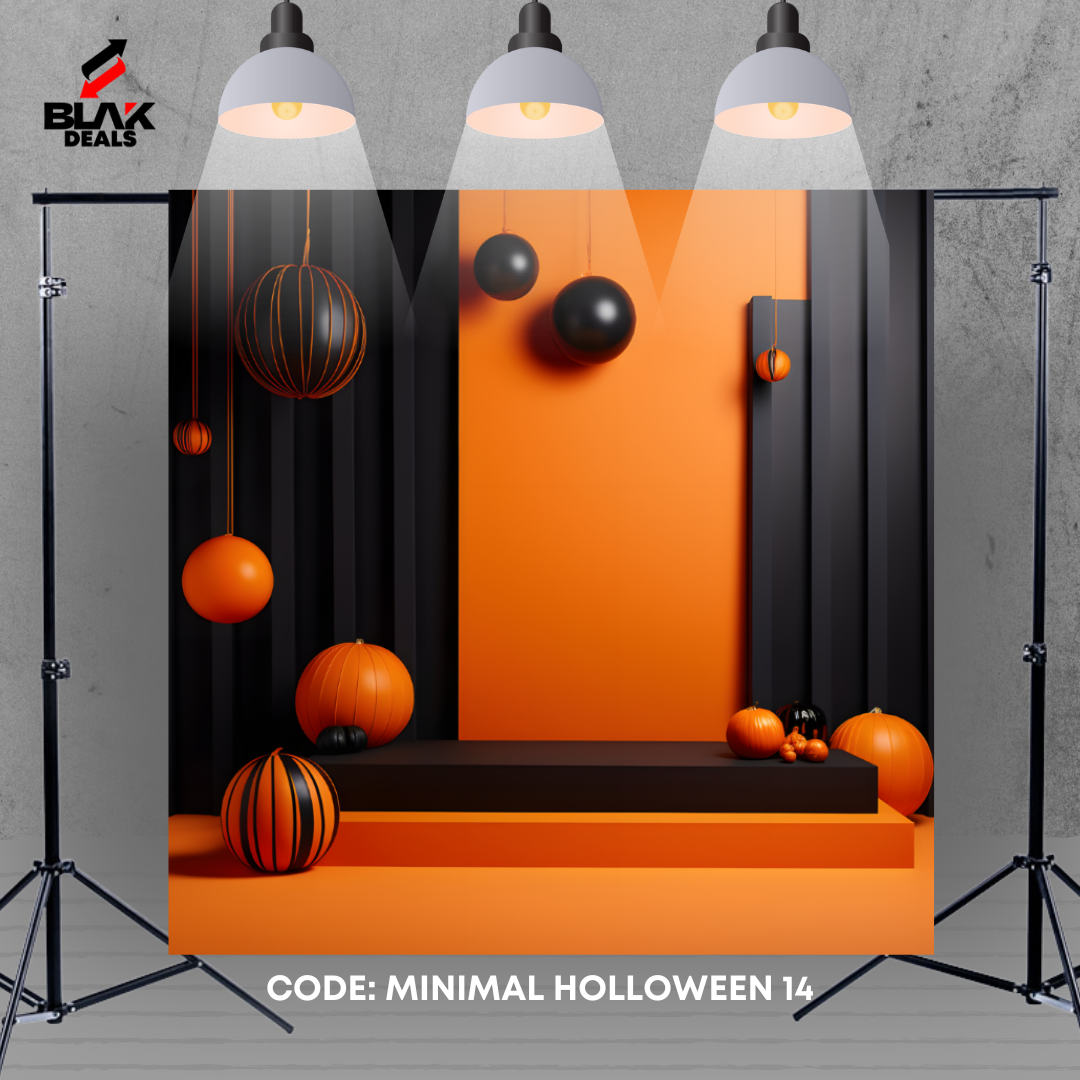 Minamalistic Halloween Photography Backdrop Photoshoot | BLAK Deals