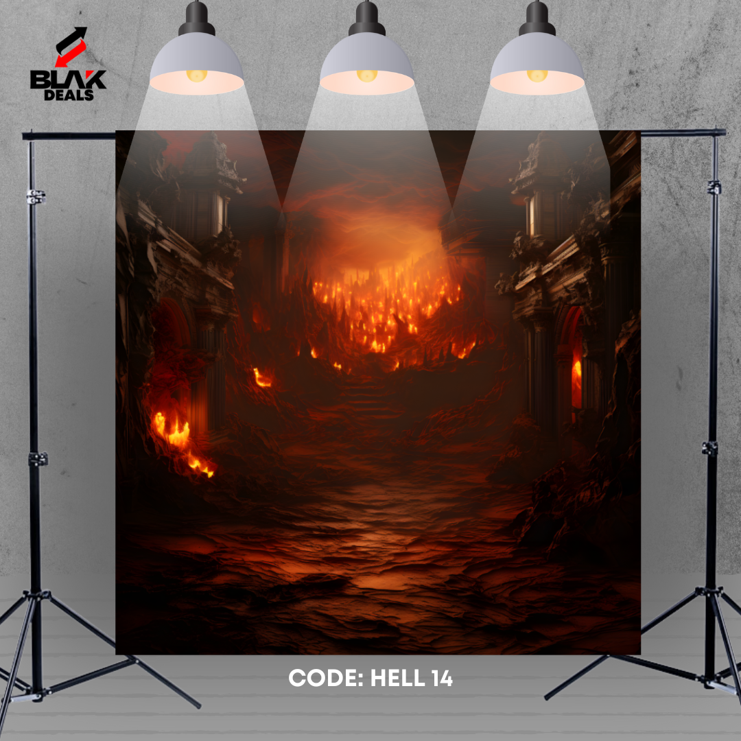 Hell Halloween Photography Backdrop Photoshoot | BLAK Deals