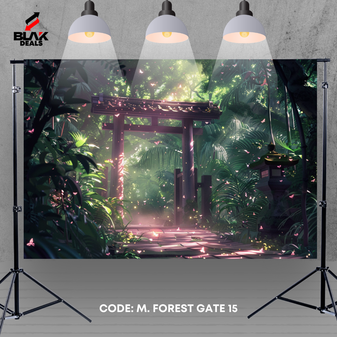 Magical Forest Gate Jungle Maternity Family Couple Photography Backdrop Photoshoot | BLAK Deals