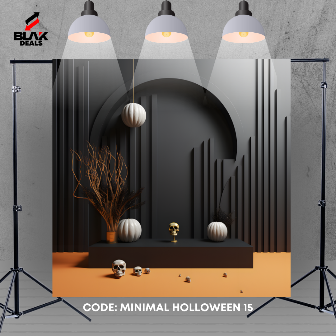 Minamalistic Halloween Photography Backdrop Photoshoot | BLAK Deals
