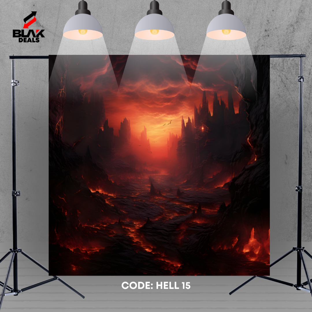 Hell Halloween Photography Backdrop Photoshoot | BLAK Deals