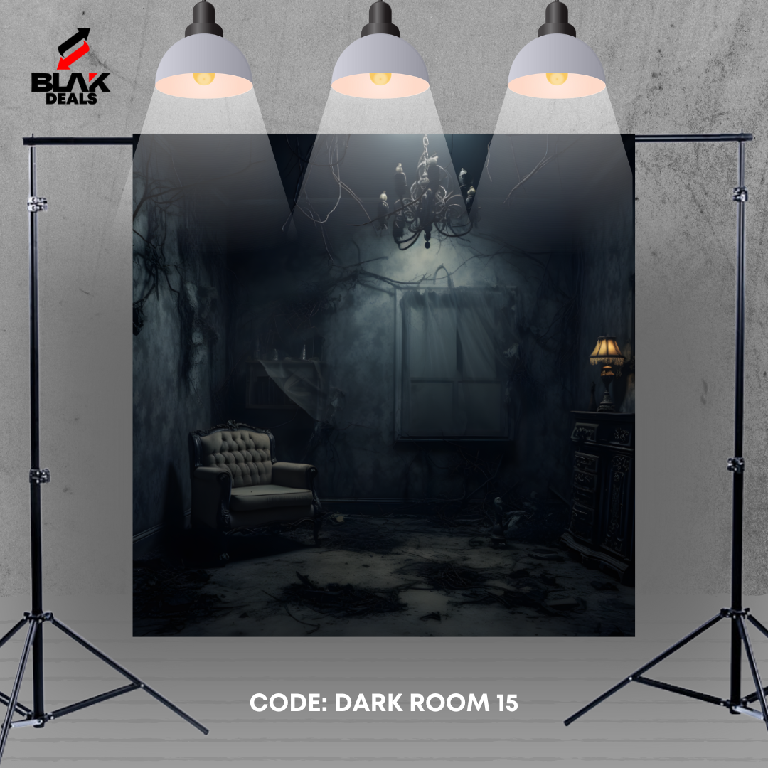 Dark Room Halloween Photography Backdrop Photoshoot | BLAK Deals