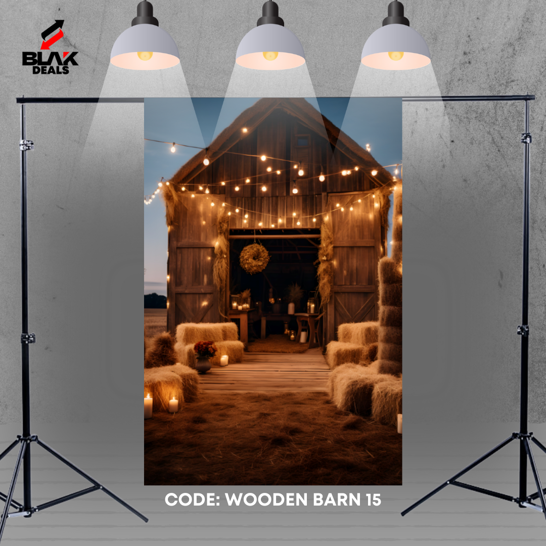 Wooden Barn Wedding Family Maternity Couple Fall Photography Backdrop Photoshoot | BLAK Deals