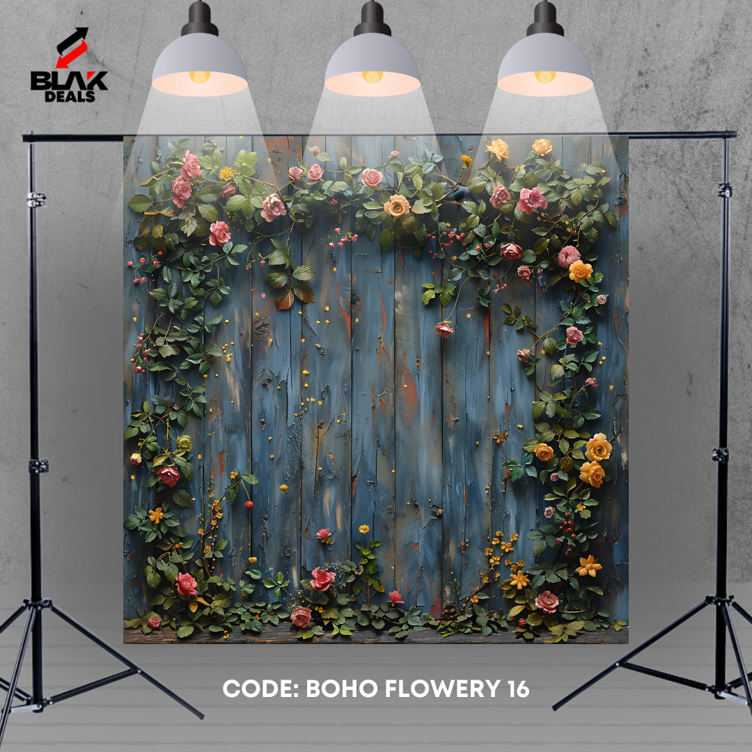 Floral Boho Boho Family Maternity Couple Photography Backdrop Photoshoot | BLAK Deals