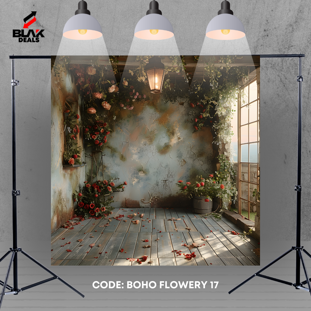 Floral Boho Boho Family Maternity Couple Photography Backdrop Photoshoot | BLAK Deals