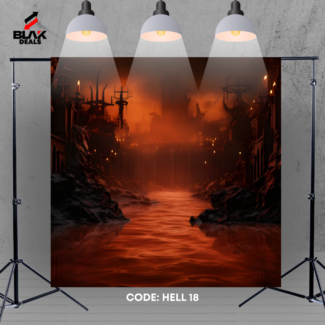 Hell Halloween Photography Backdrop Photoshoot | BLAK Deals