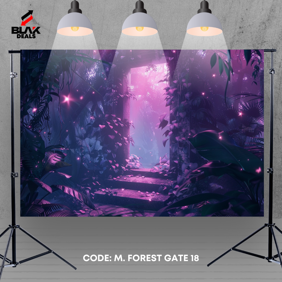 Magical Forest Gate Jungle Maternity Family Couple Photography Backdrop Photoshoot | BLAK Deals