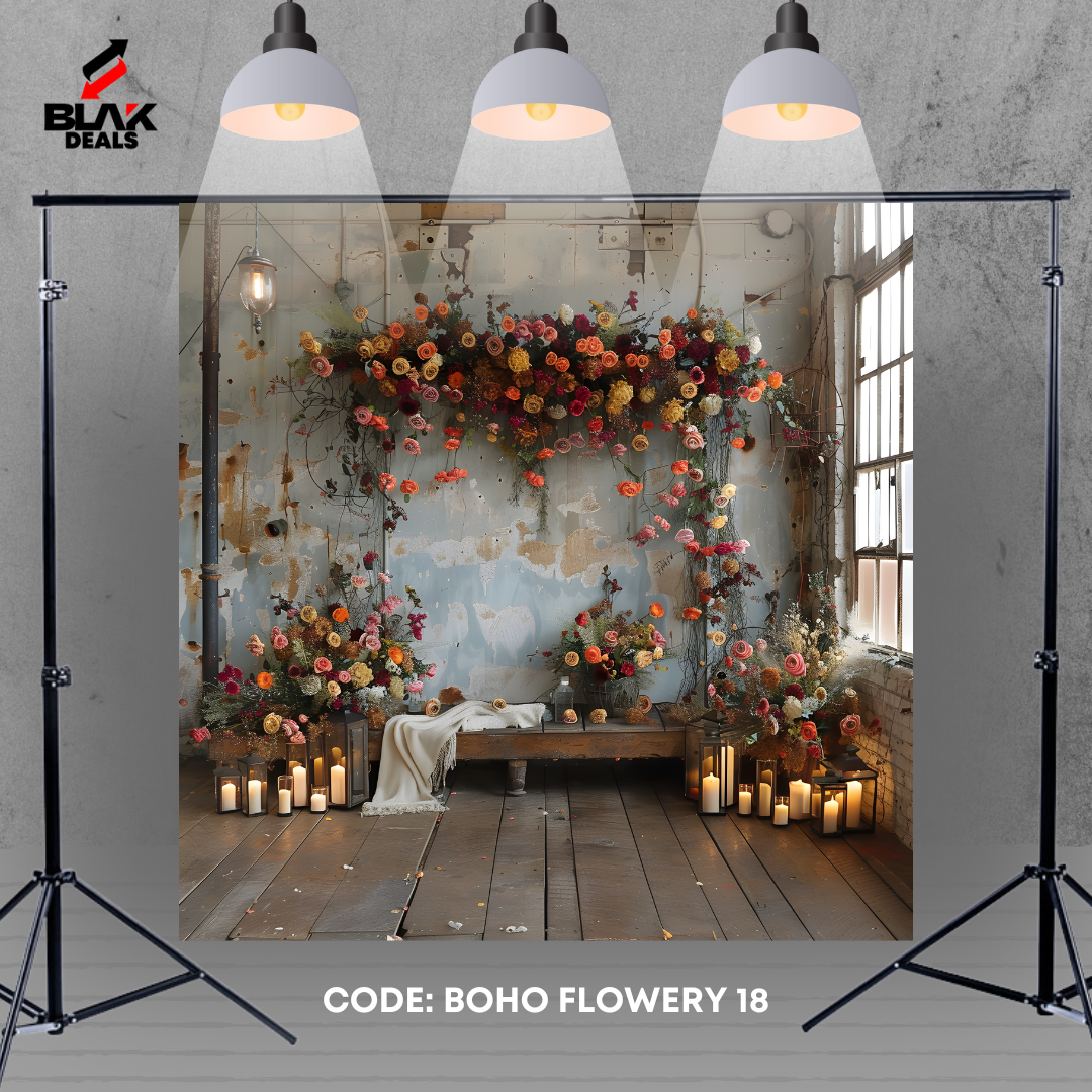 Floral Boho Boho Family Maternity Couple Photography Backdrop Photoshoot | BLAK Deals