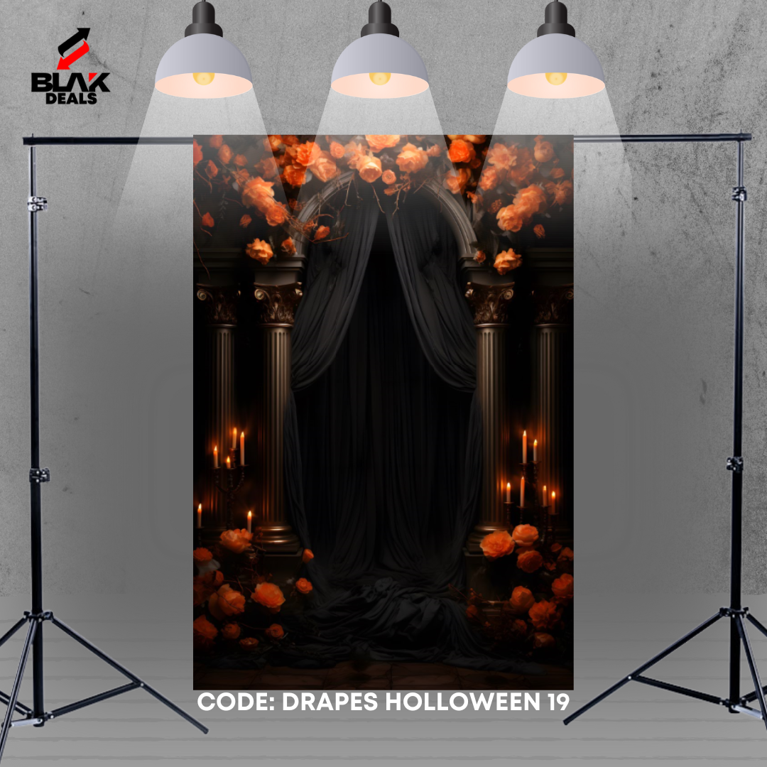 Drapes Halloween Photography Backdrop Photoshoot | BLAK Deals