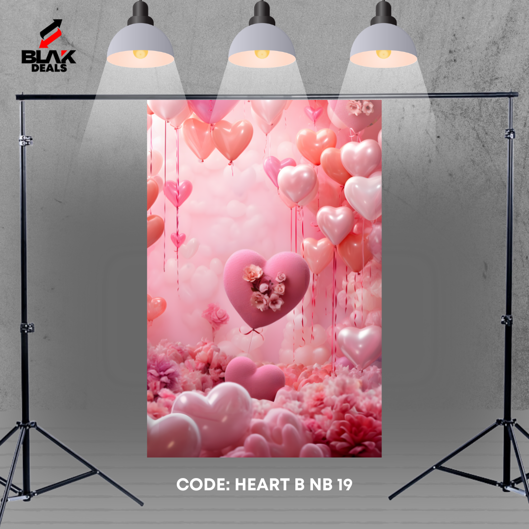 Heart Balloon Family Maternity Couple Valentines Photography Backdrop Photoshoot | BLAK Deals