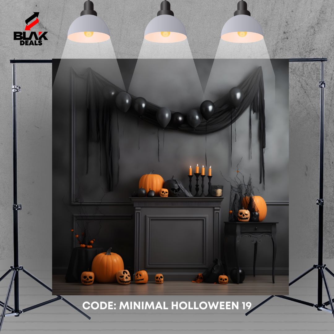 Minamalistic Halloween Photography Backdrop Photoshoot | BLAK Deals