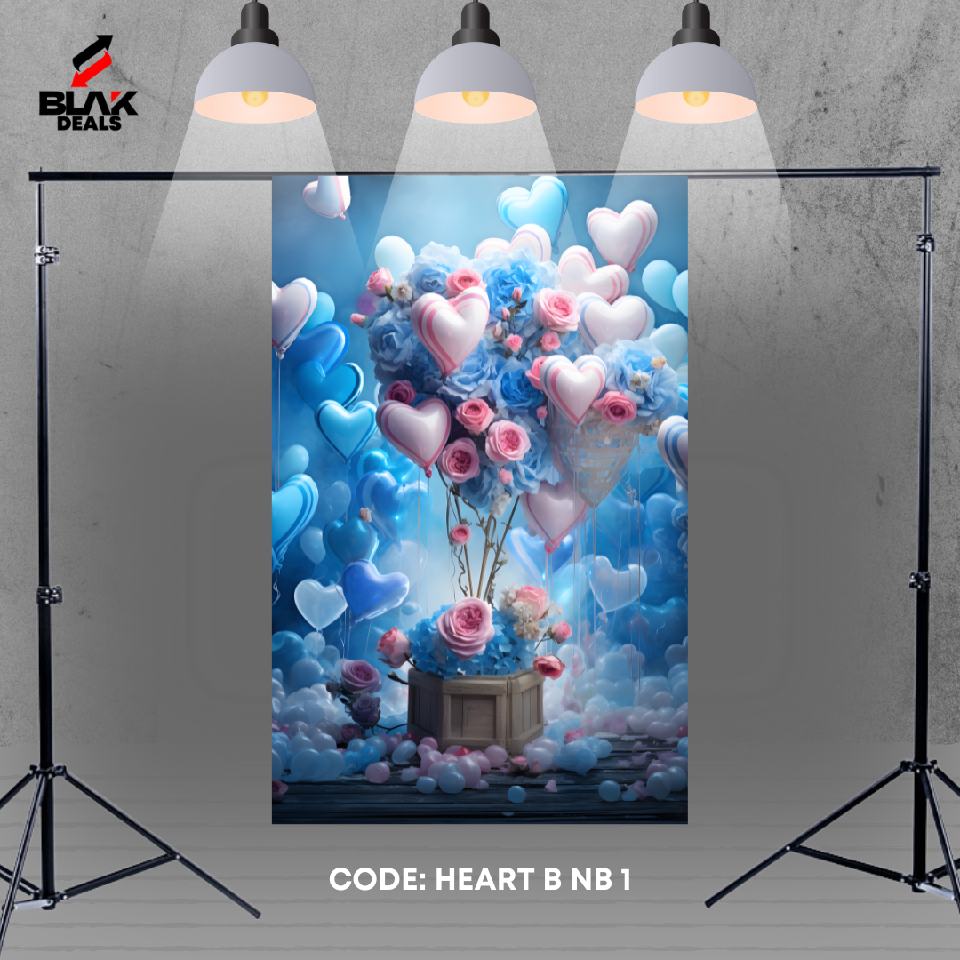 Heart Balloon Family Maternity Couple Valentines Photography Backdrop Photoshoot | BLAK Deals