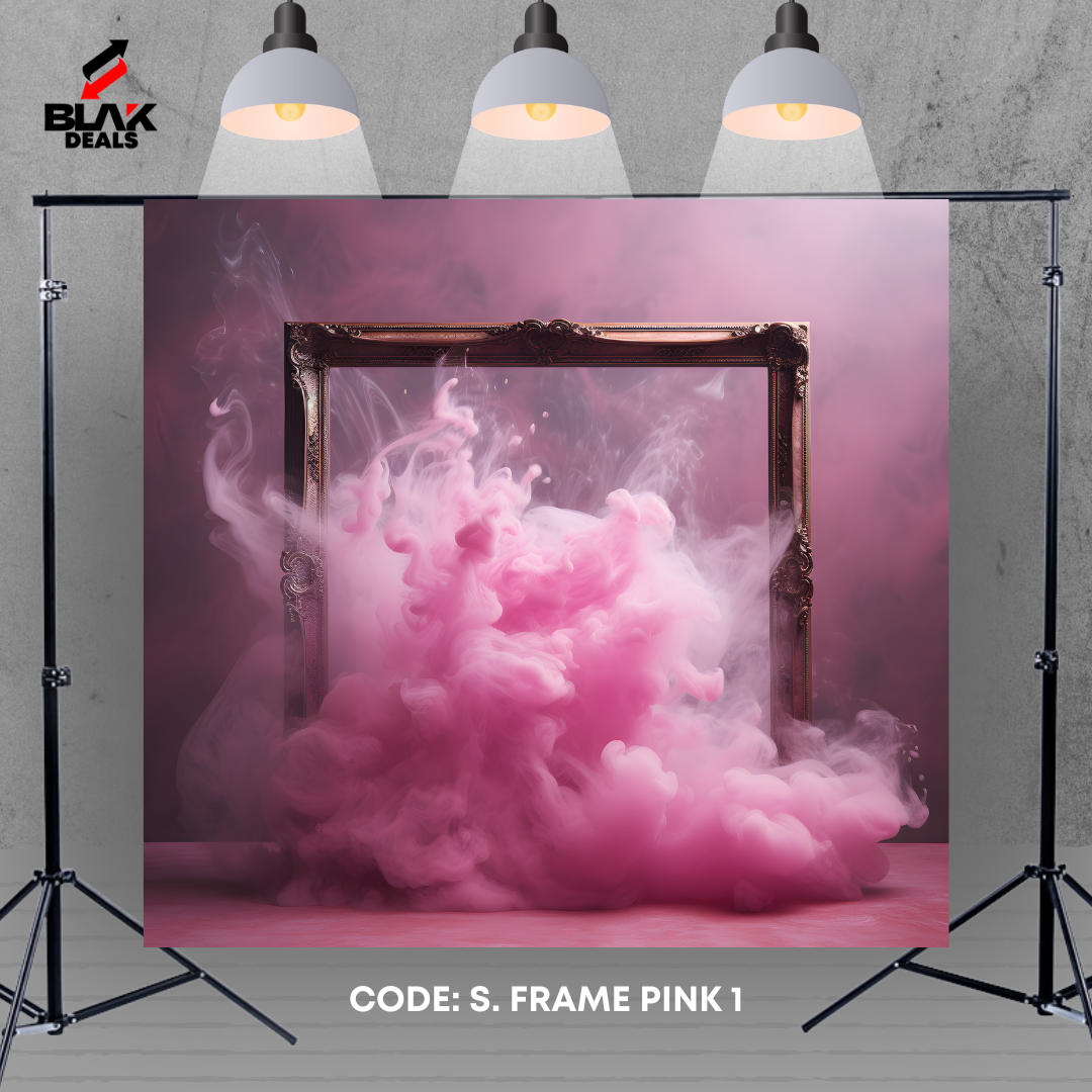 Pink Smoke Frame Maternity Portrait Photography Backdrop Photoshoot | BLAK Deals