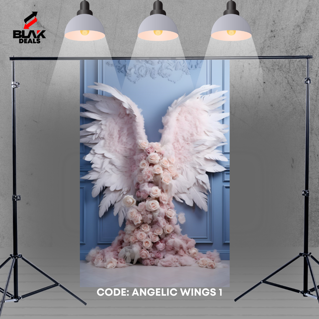 Angelic Wings Maternity Portrait Photography Backdrop Photoshoot | BLAK Deals