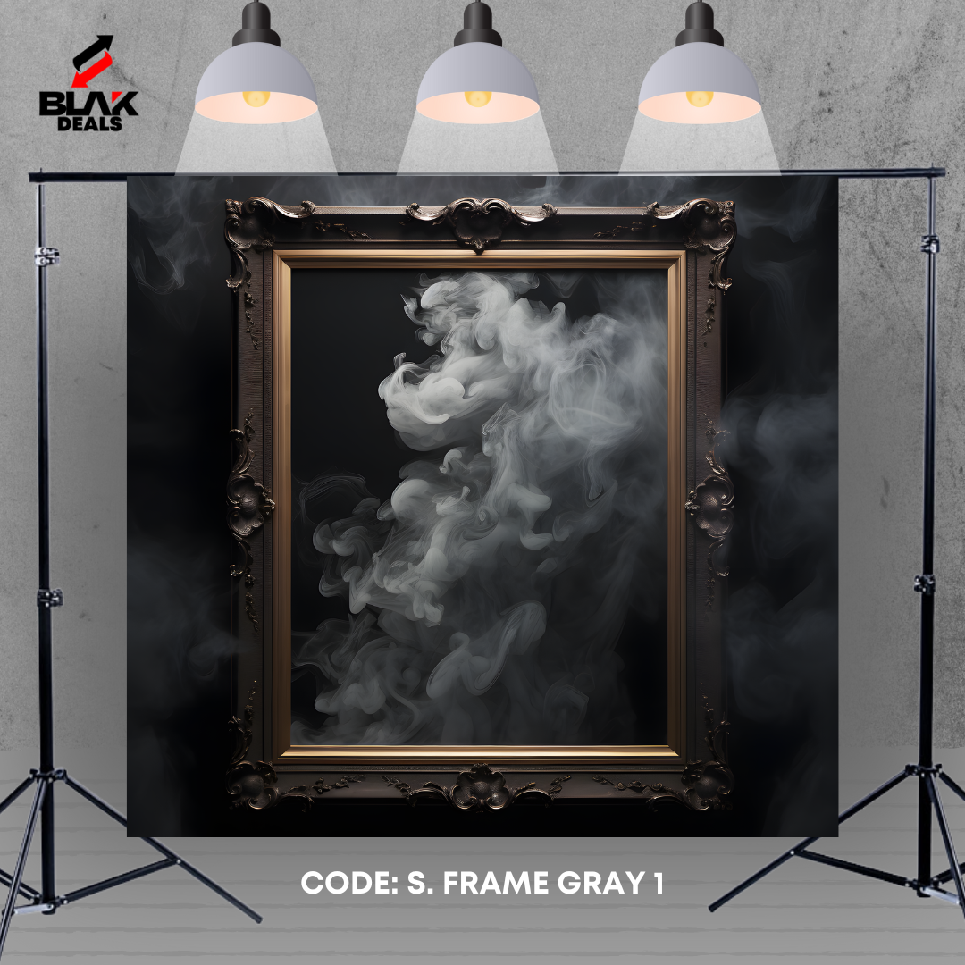 Gray Smoke Frame Maternity Portrait Photography Backdrop Photoshoot | BLAK Deals